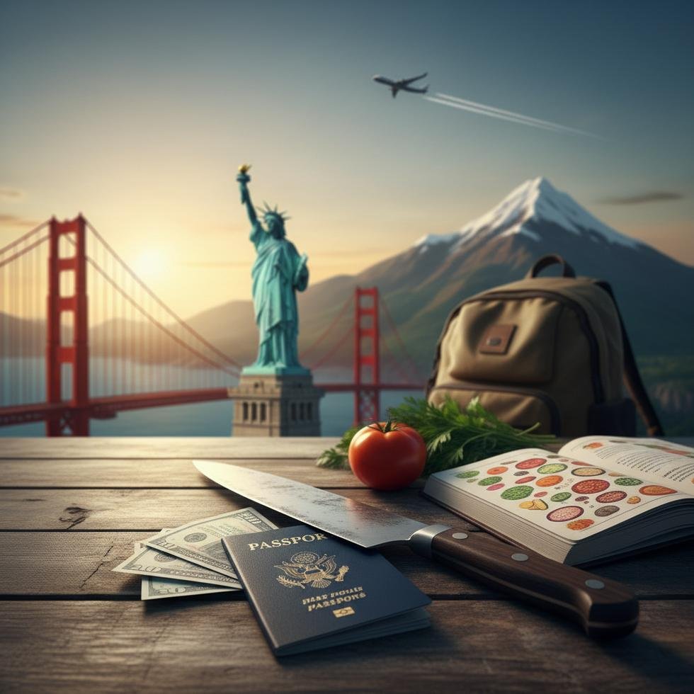 Work and Travel programında mutfak yardımcısı olarak çalışan gençler