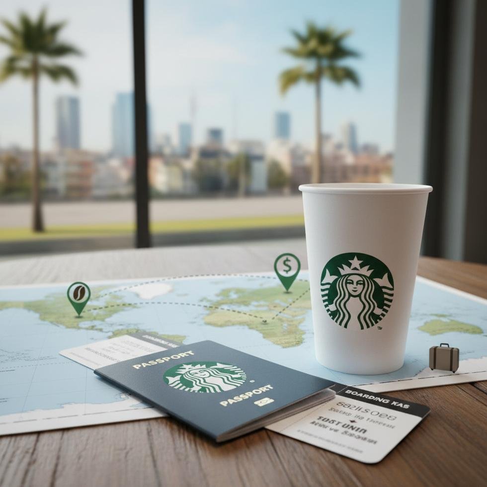 Amerika’da Starbucks mağazası önünde çalışan barista