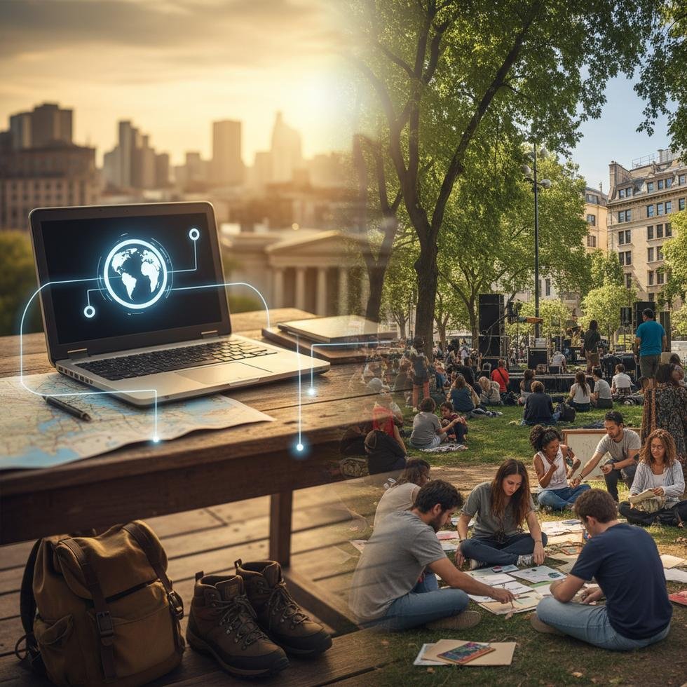 Work and Travel döneminde ücretsiz etkinliklere katılan gençler