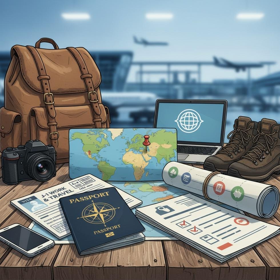 Work and Travel programı için vize başvurusu yapan genç öğrenciler