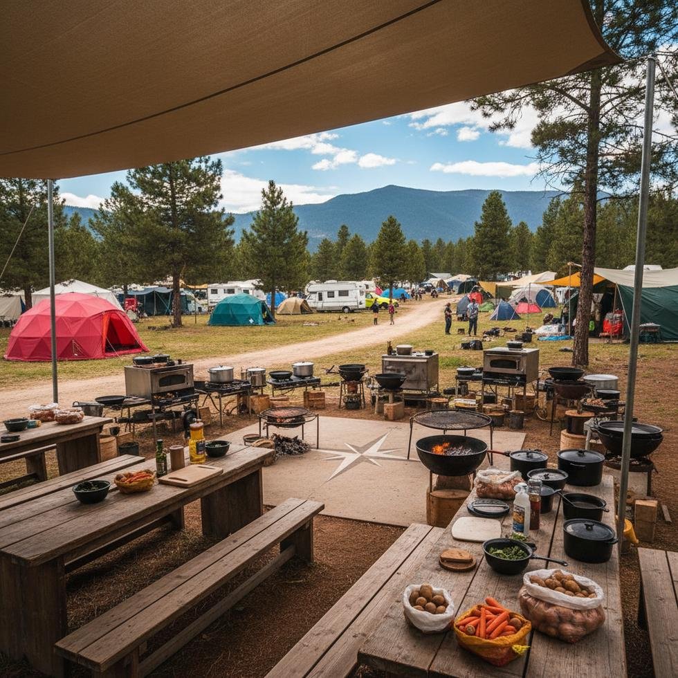 Work and Travel kamp mutfağı çalışanları iş başında