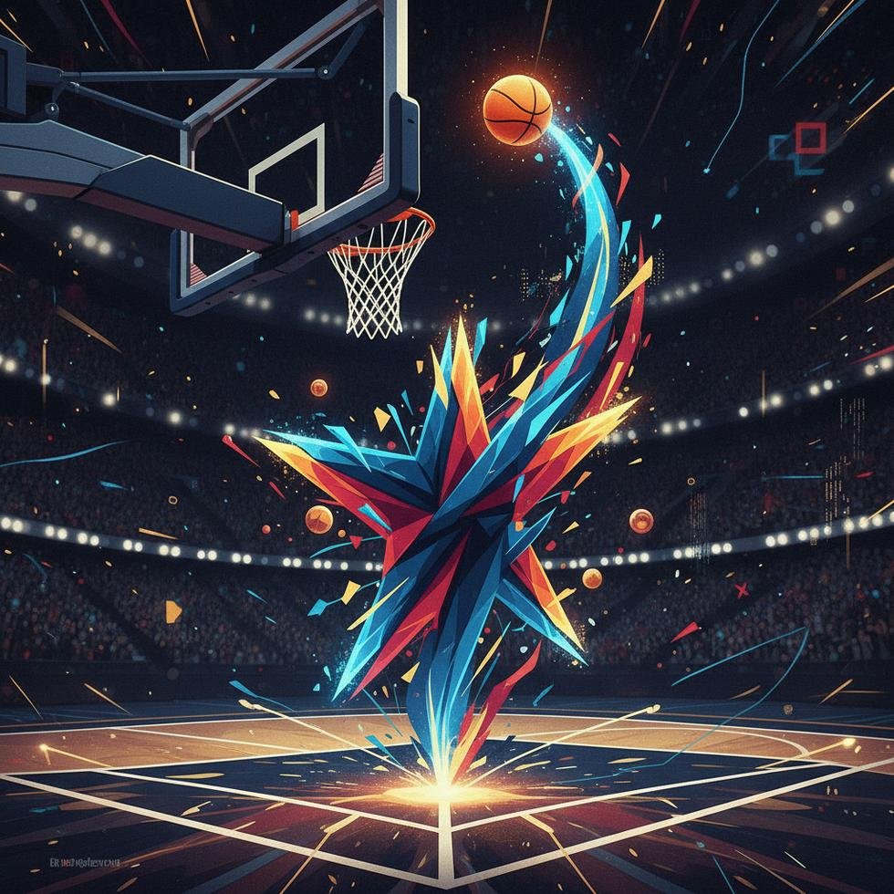 Alperen Şengün basketbol oynarken