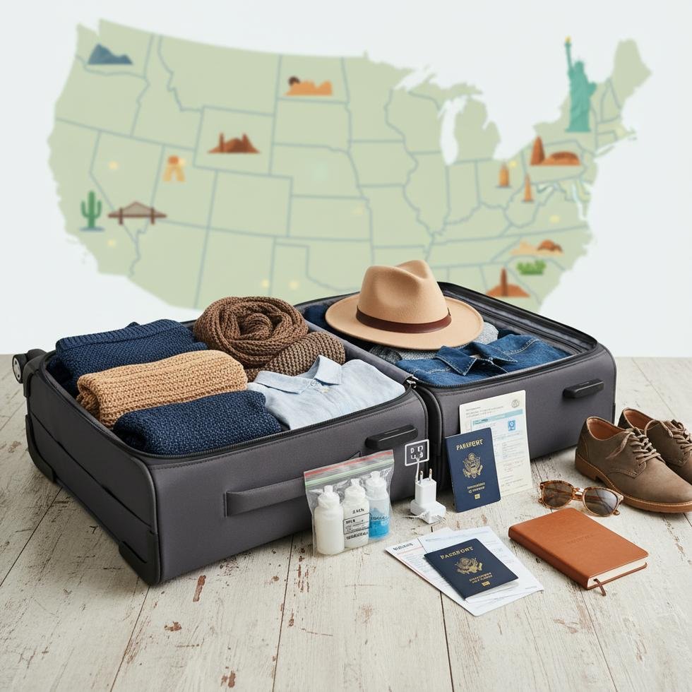Amerika seyahati için uygun bavul hazırlama ve şehirlerin iklimlerine göre giyim önerileri