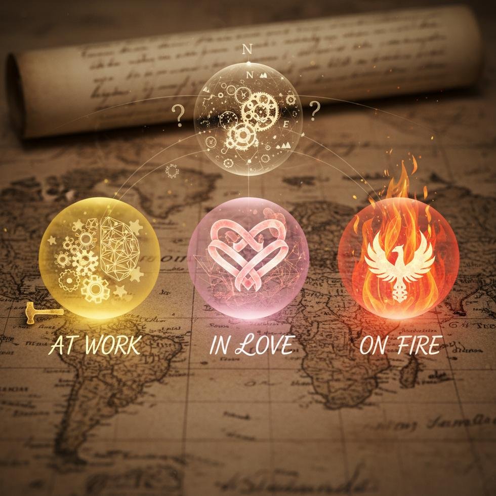 İngilizcede at, in, on edatlarının zaman ve yer dışındaki kullanımları temasını gösteren grafik