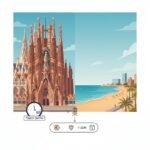 Barselona Sagrada Familia ve plaj panoraması