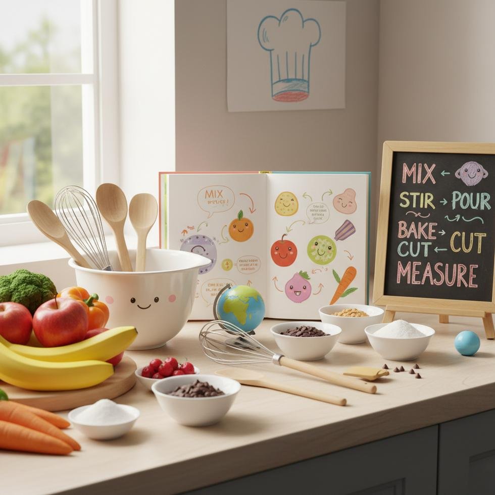 Çocuklarla mutfakta İngilizce öğrenme aktiviteleri