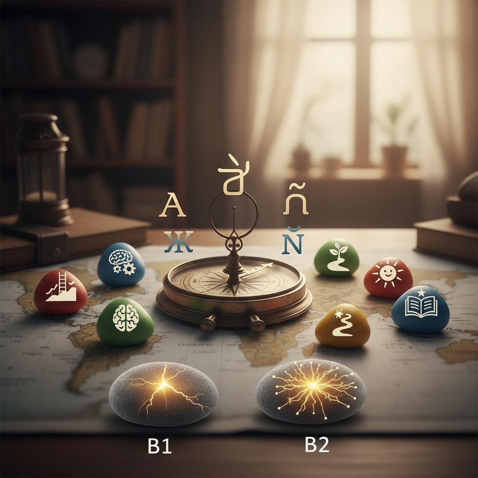 Dil öğrenme sürecinde hata yapma korkusunu yenme yollarını gösteren görsel