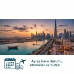 Dubai seyahati için aylara göre hava durumu ve etkinlik takvimi haritası