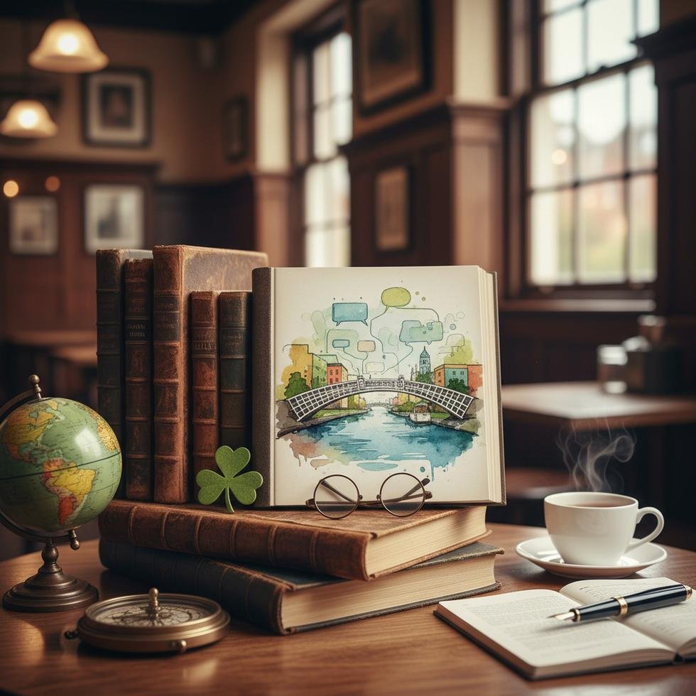 Dublin sokaklarında çok dilli tabelalar ve kültürel işaretler