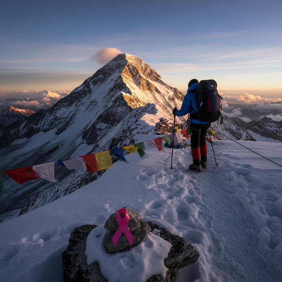 Everest Dağı'na tırmanan kadın