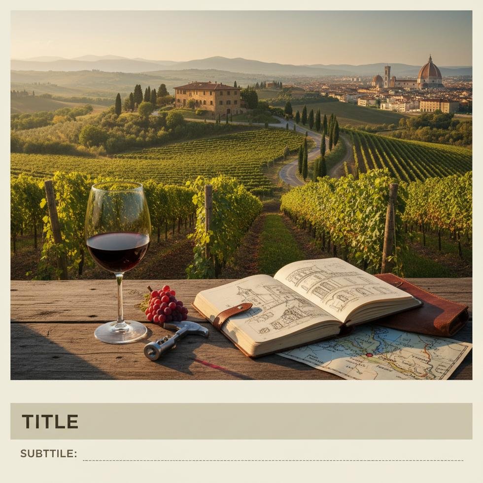 Floransa ve Toskana bölgesinde sanat eserleri ve şarap bağları manzarası