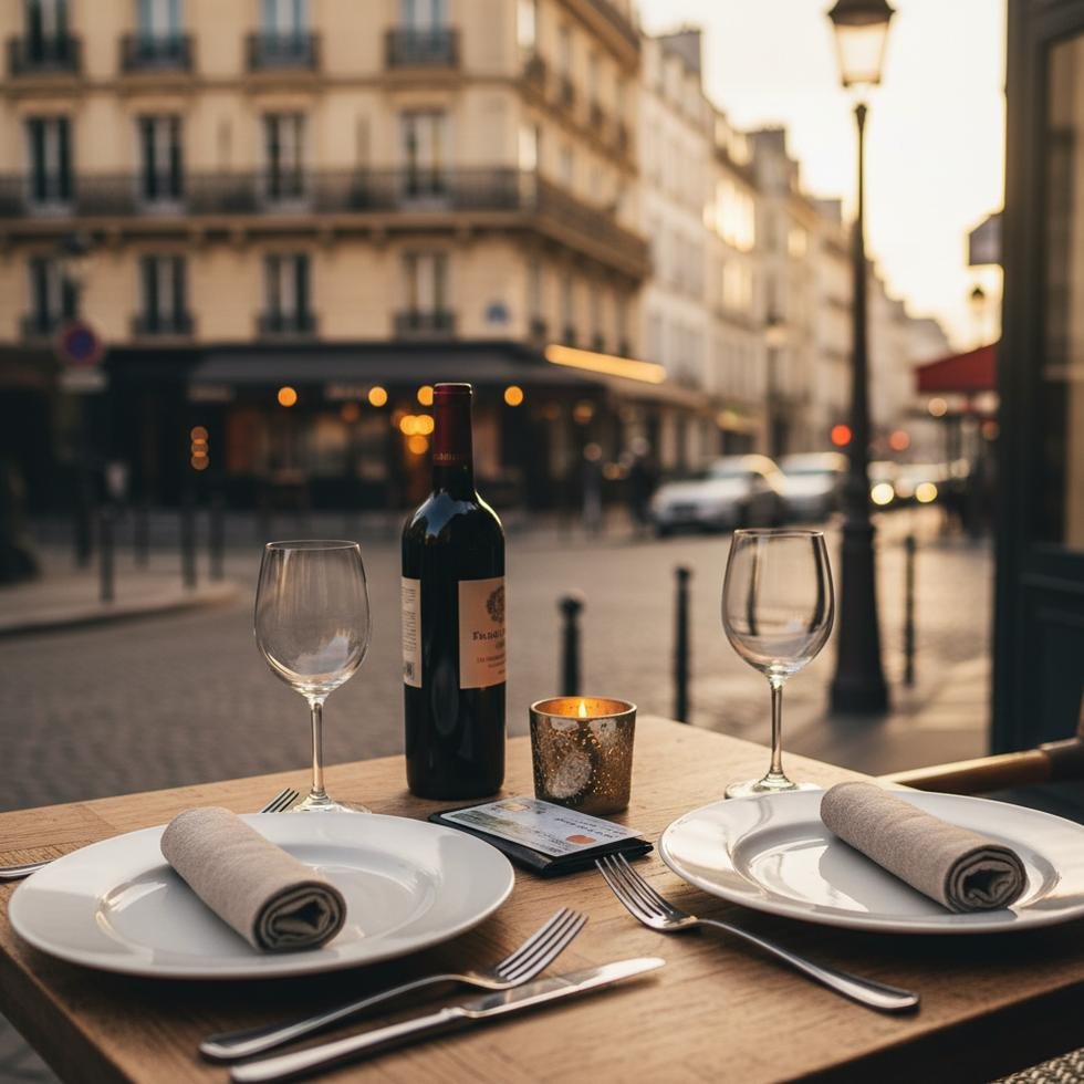 Fransa'da akşam yemeği ve bahşiş kültürüyle ilgili görsel