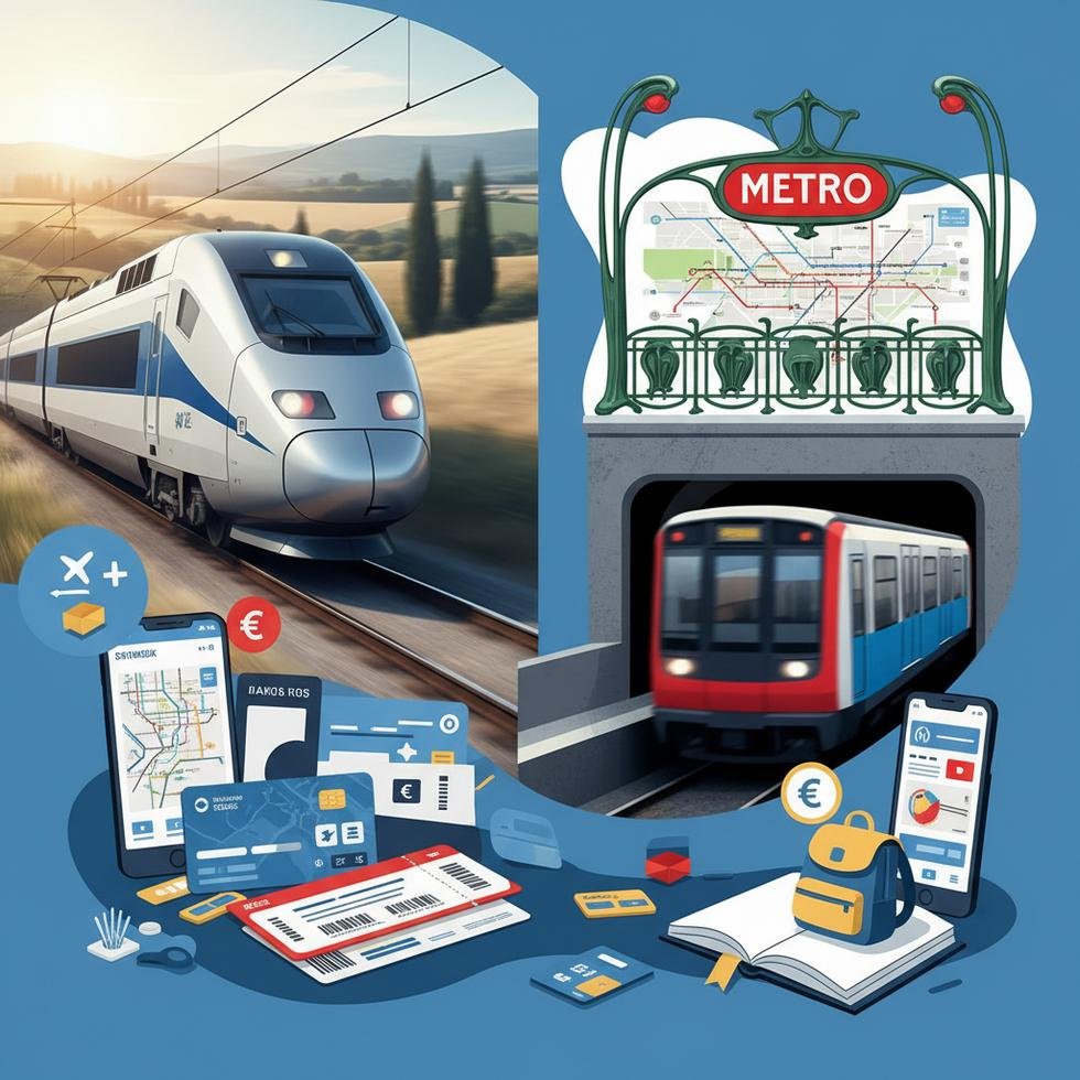 Fransa’da TGV treni ve şehir içi metro istasyonu