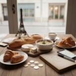 Fransız mutfağından çeşitli lezzetler ve yemek sahnesi