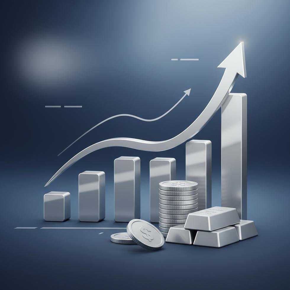 Yükselen gümüş fiyatları grafiği