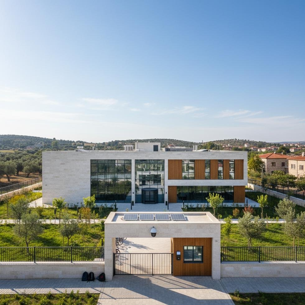Modern güvenlik sistemleriyle donatılmış okul