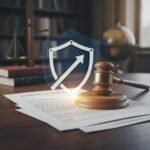 Tüketici haklarını temsil eden yasal belgeler ve tokmak.