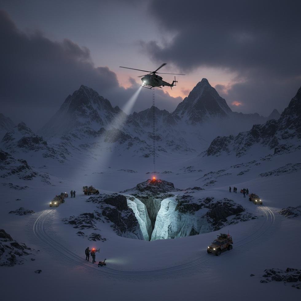 Dağlık alanda arama kurtarma ekibi operasyon yürütüyor