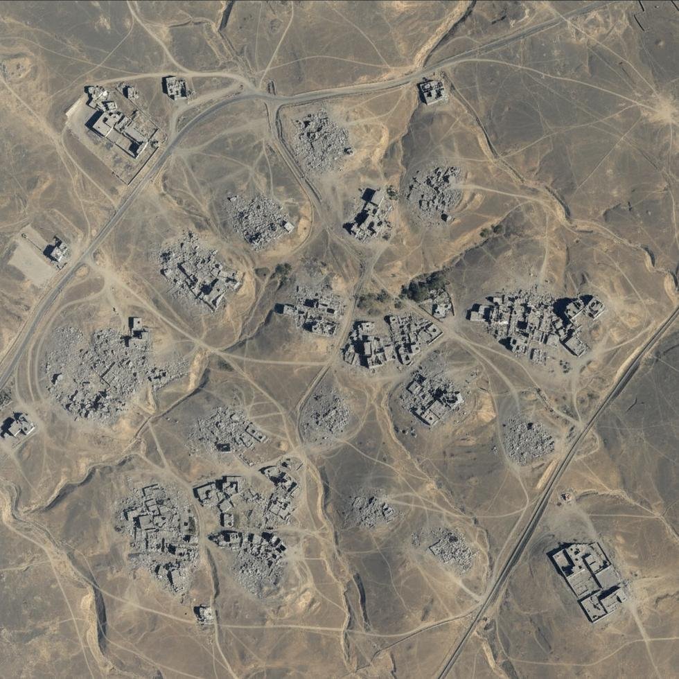 Uydu görüntüleriyle tespit edilmiş yıkılan binalar