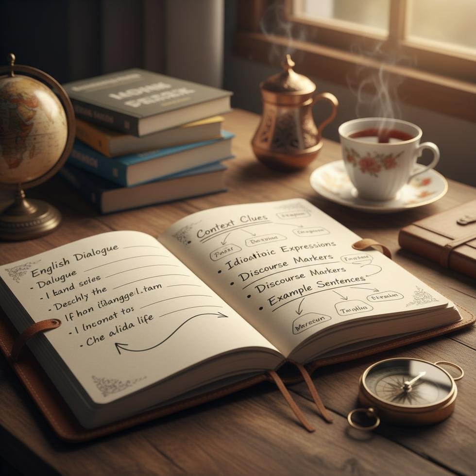 İngilizce diyalog tamamlama soruları çalışma görseli