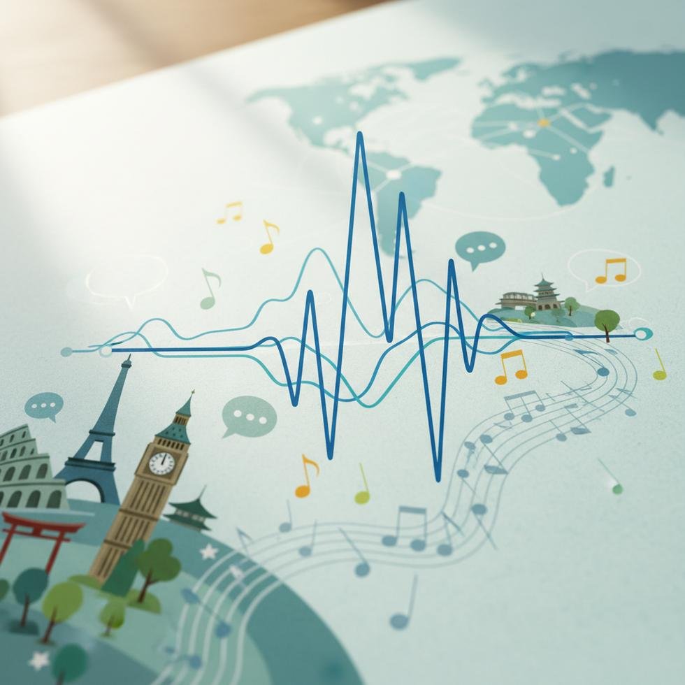 İngilizce konuşmada tonlama örnekleri ve sesin iniş çıkışı grafikleri