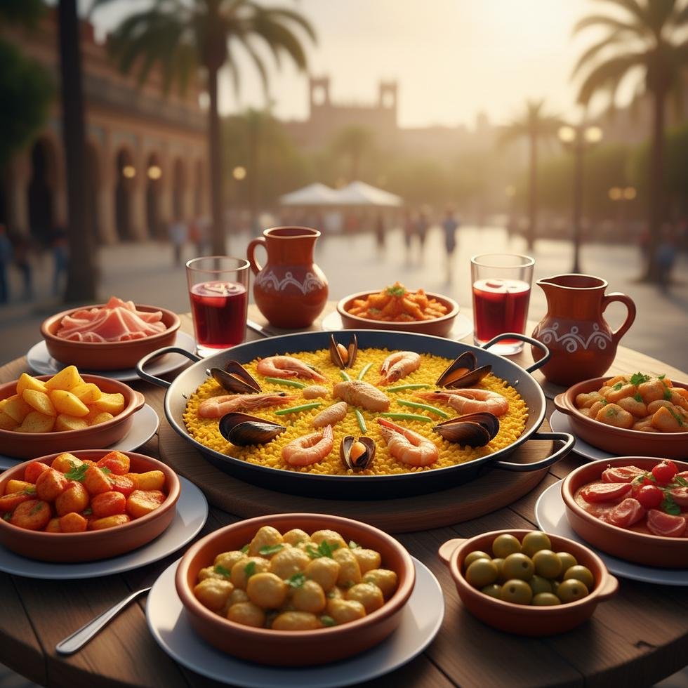 İspanya'da tapas ve paella yemekleri