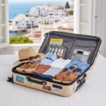 İspanya yaz seyahati için hazırlanmış hafif ve akıllı bavul