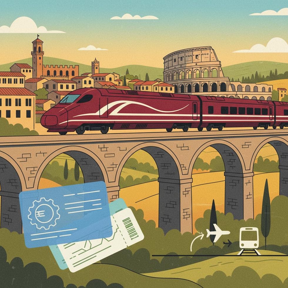 İtalya'da tren ve şehir içi ulaşım araçları