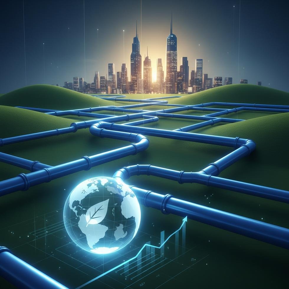 Doğal gaz boru hattı ve sürdürülebilir enerji politikası.