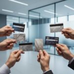 Kredi kartları tutan insanlar