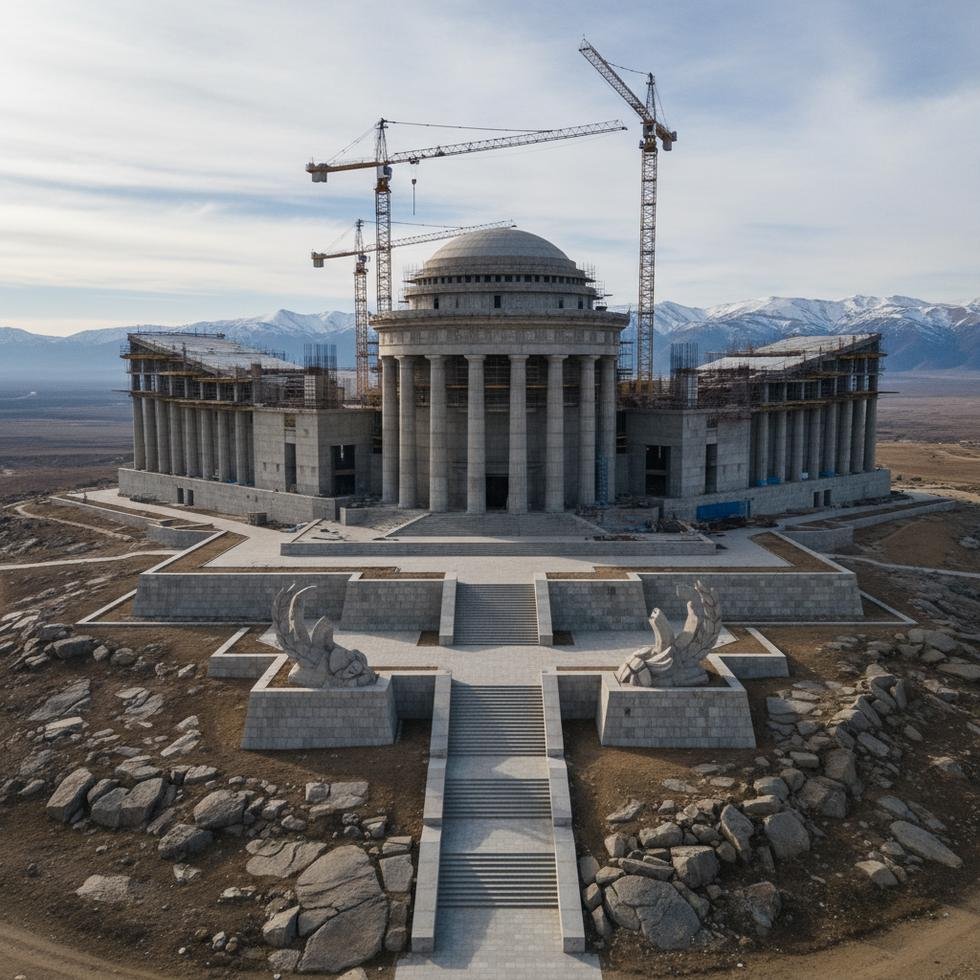 Kuzey Kore'de inşa edilen dev müze binası