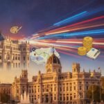 Madrid şehir manzarası ve tarihi binalar