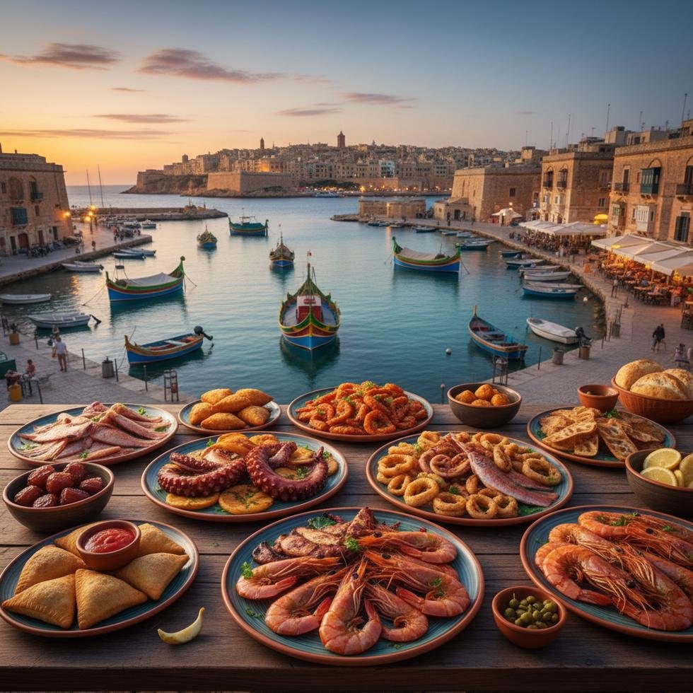 Malta'da taze deniz ürünleri ve sokak lezzetleri