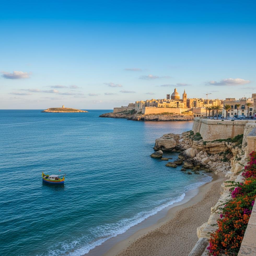 Malta adasında deniz ve festivallerin birleştiği manzara