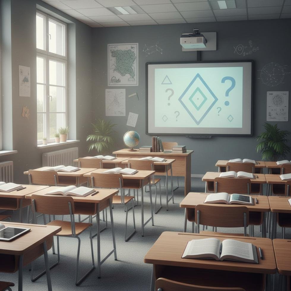 Sınıfta bursluluk sınavına çalışan öğrenciler