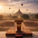 General Min Aung Hlaing askeri üniforma ile konuşma yapıyor