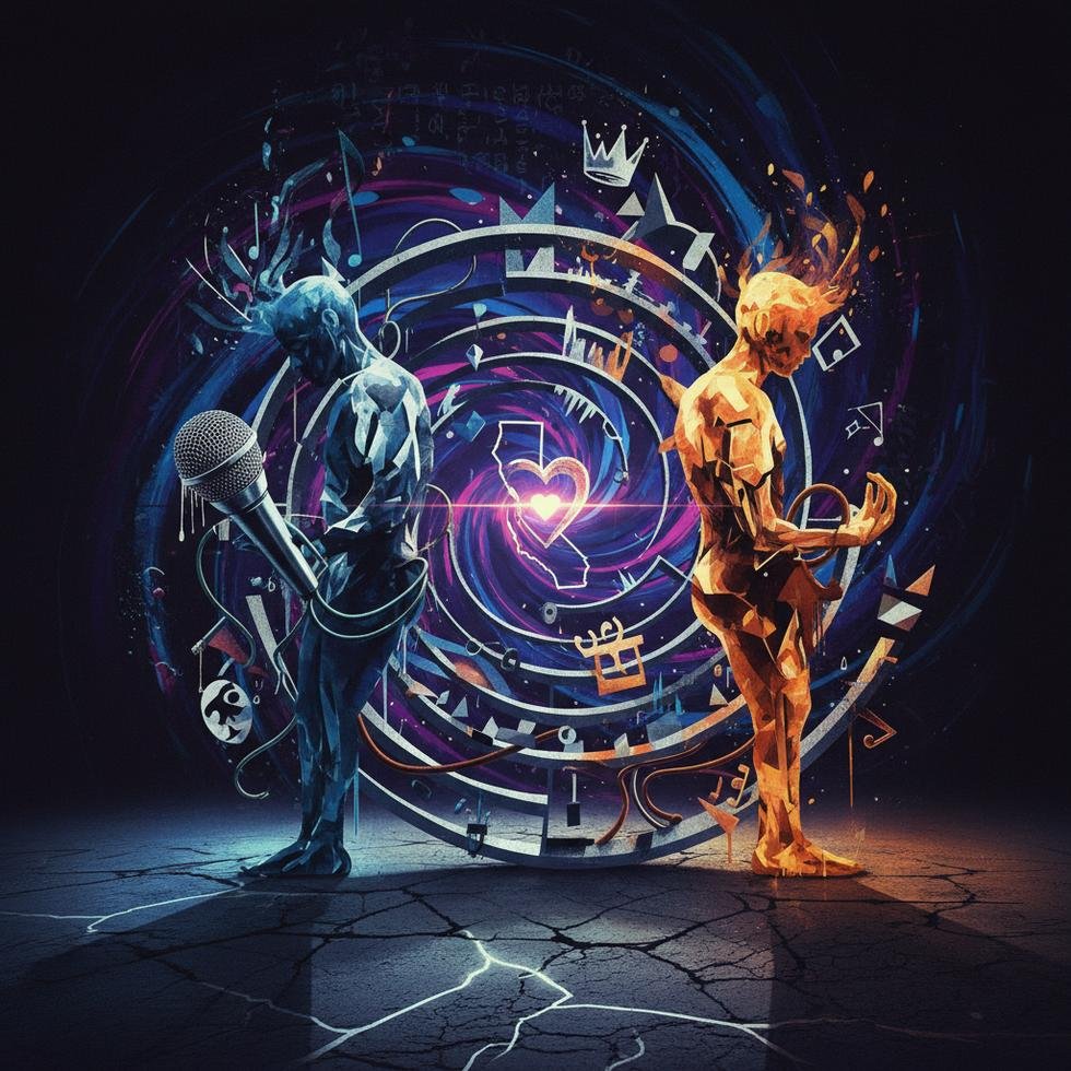 Not Like Us şarkısının analizini simgeleyen çalışma