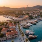 Türkiye'de turistik bir destinasyon, tarihi yapılarla birlikte.