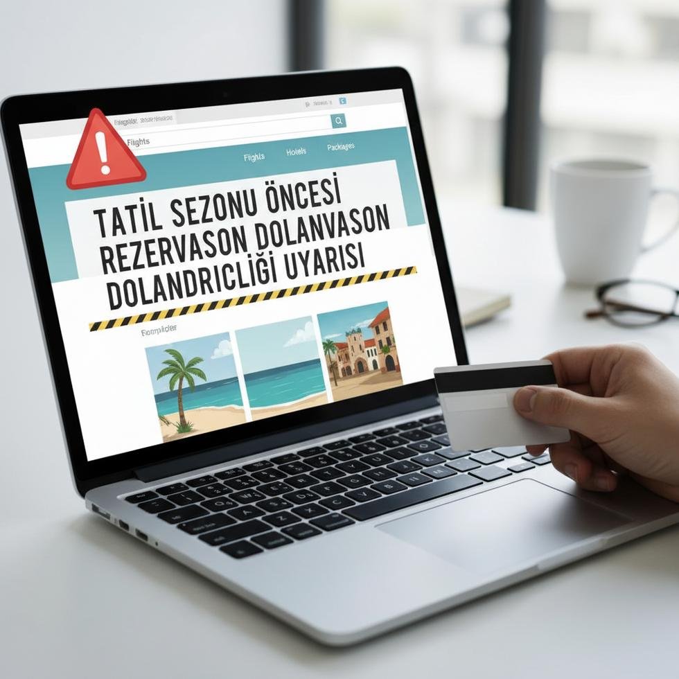 Bilgisayar ekranında tatil rezervasyon web sitesi