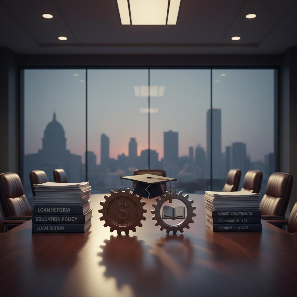 Politicians discussing student loan policies