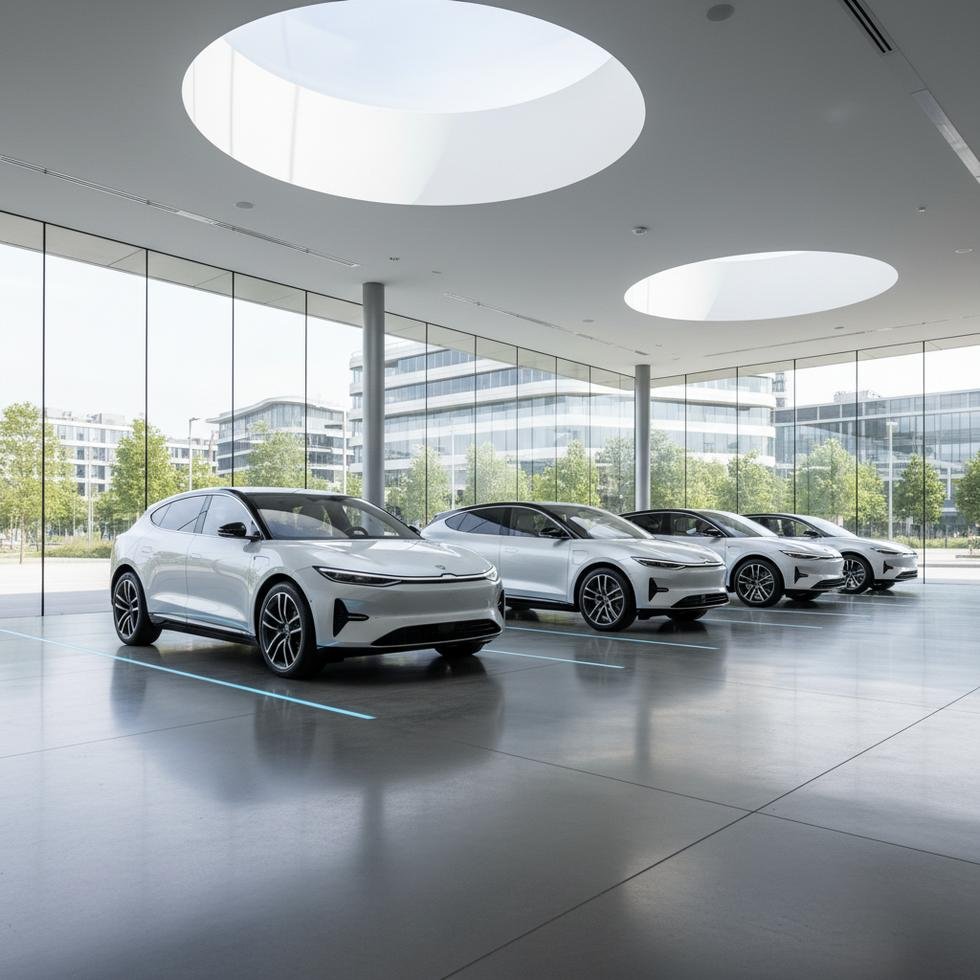 Togg Showroom'undaki elektrikli arabalar