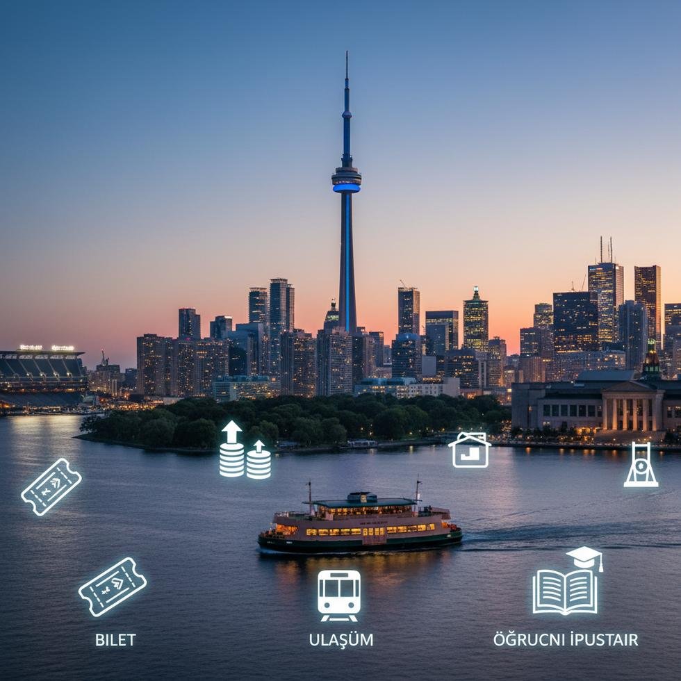 Toronto şehir manzarası ve CN Tower