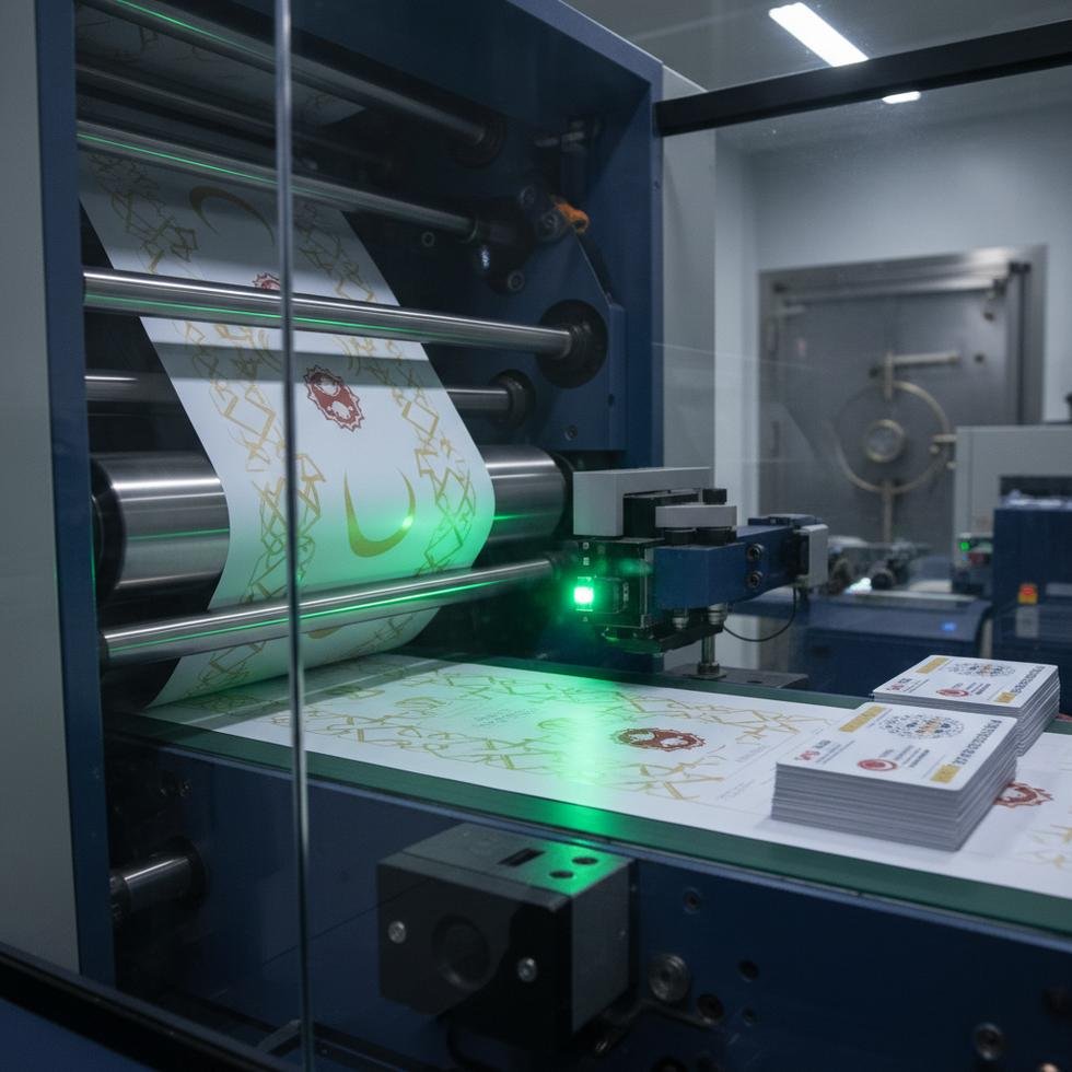 Darphane'nin yabancı çalışma belgelerini bastığını gösteren görsel