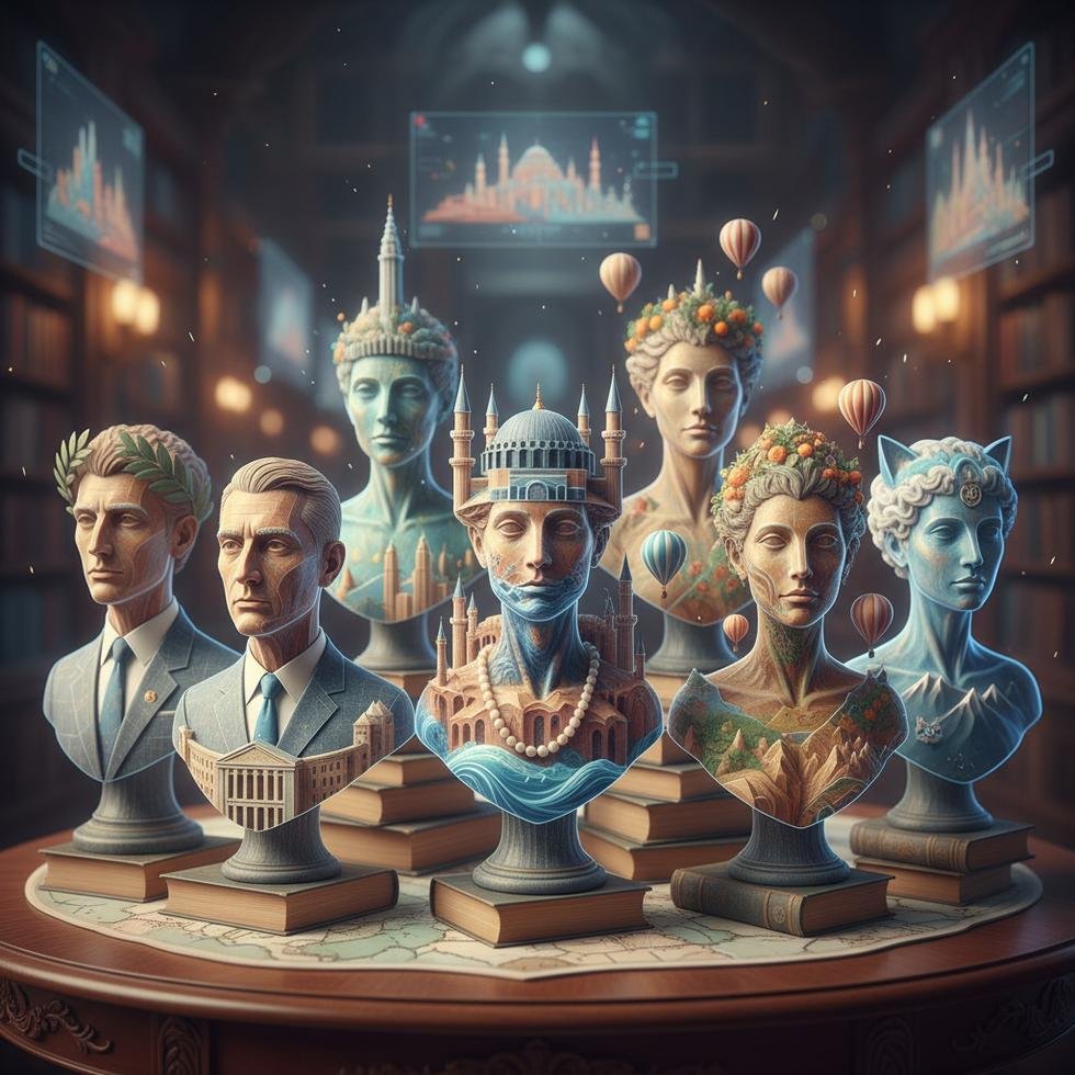 Yapay zeka ile oluşturulmuş şehir portreleri