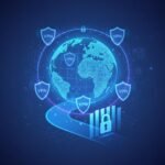 İnternet güvenliği kavramı ve VPN ikonları