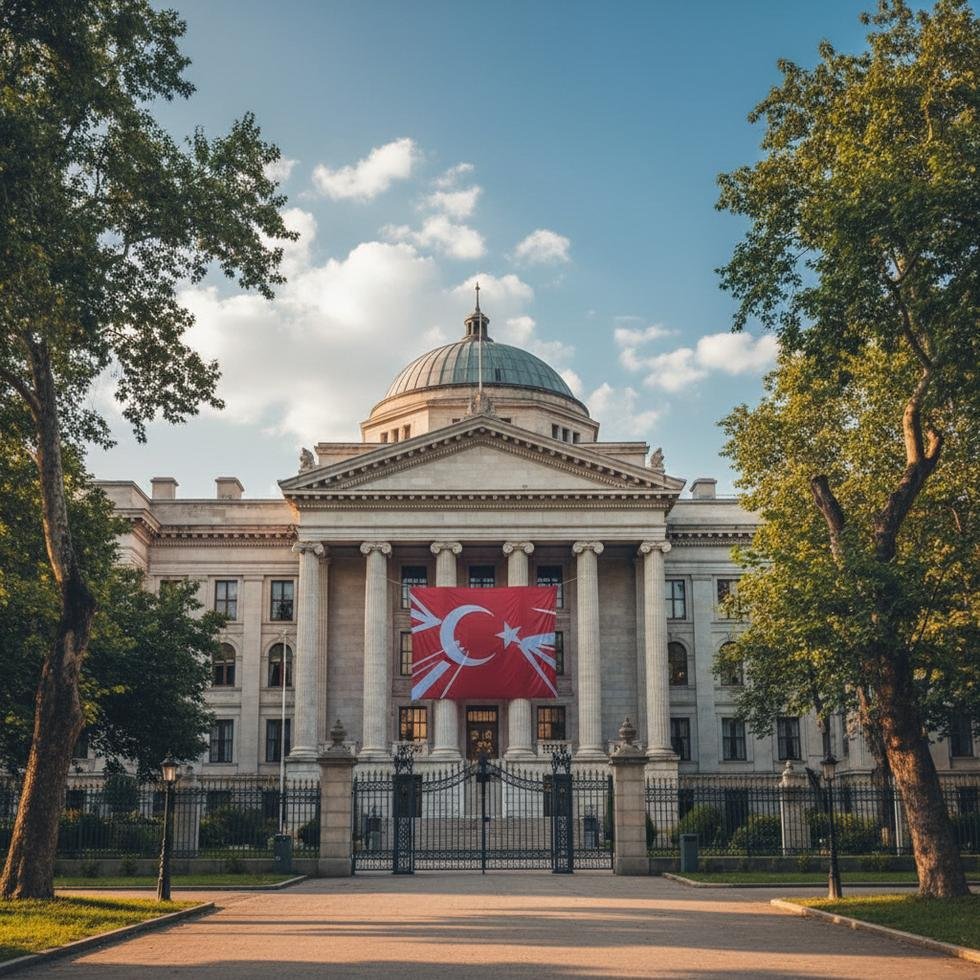 19 Mayıs nedeniyle kapalı olan bir adliye binası