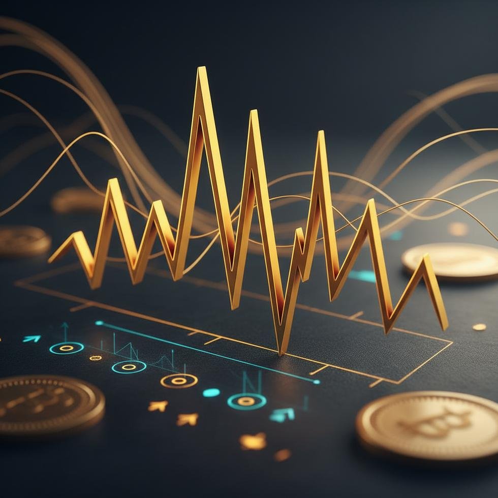 Dalgalanan altın piyasasını gösteren grafik ve ekonomik göstergeler.