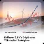 Enflasyon trendlerini gösteren grafik ve arka planda değişen enerji fiyatları.