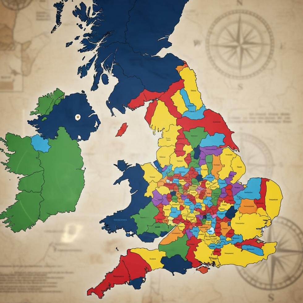English council elections results map with political parties highlighted
