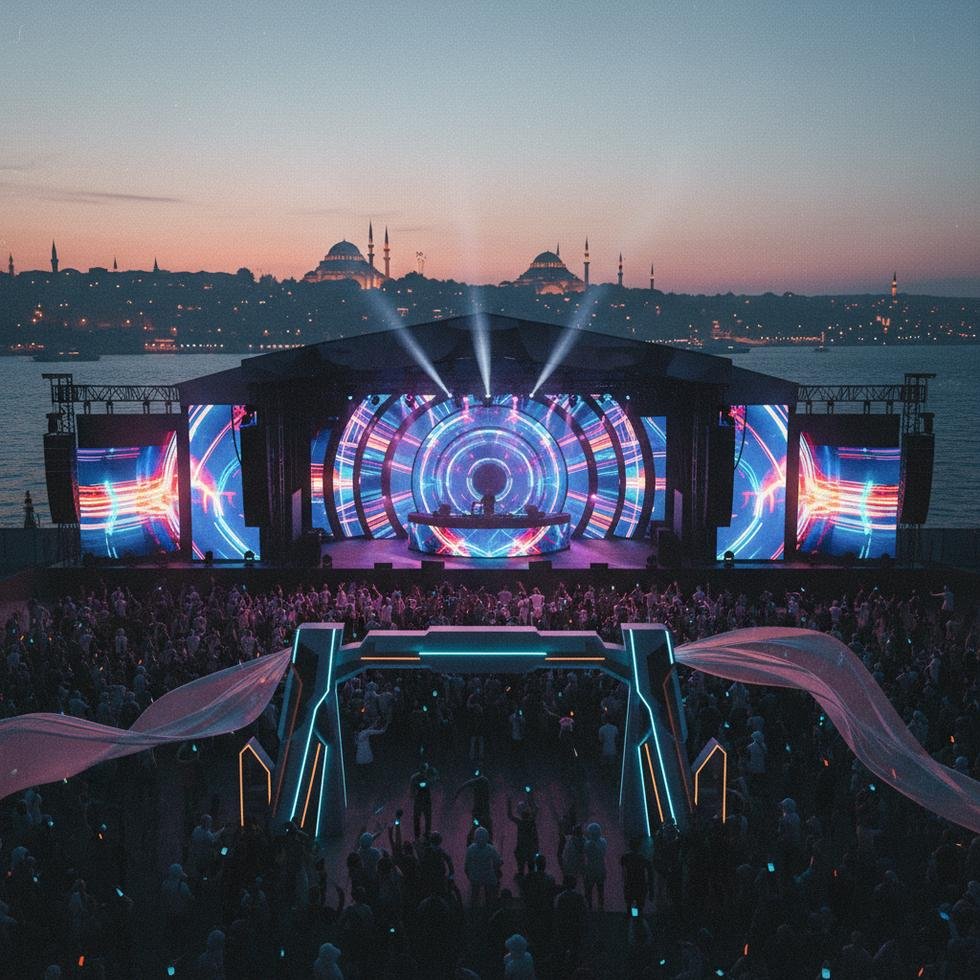 İstanbul'da elektronik müzik konseri